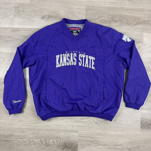 Franchise Club Kansas State Wildcats Jacket Windbreaker Adult XL Great Condition - Picture 1 of 6
